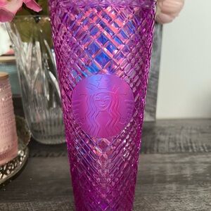 Starbucks Pink Coffee Tumbler with Textured Design